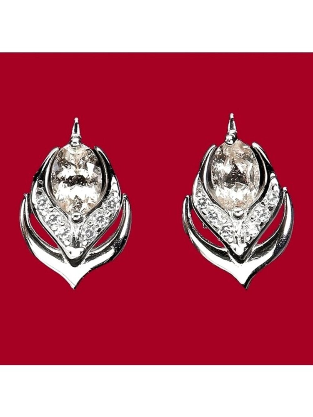 925 Silver Earrings with Natural Oval Morganite 6x4mm Gemstone